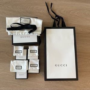 Gucci carry bag + boxes and dust bags